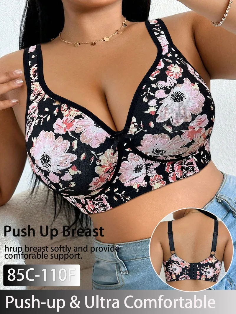Minimizer Bra Women - Plus-Size-BH für Damen, Spitze, Push-up-Effekt, minimierend,