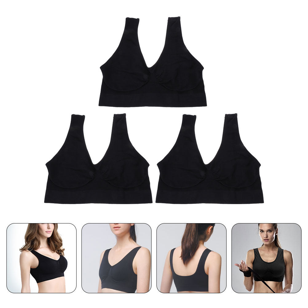 Wirefree Bra Comfort - 3 Stück Yoga-BHs, bügelloser Sportunterwäsche, bequem,